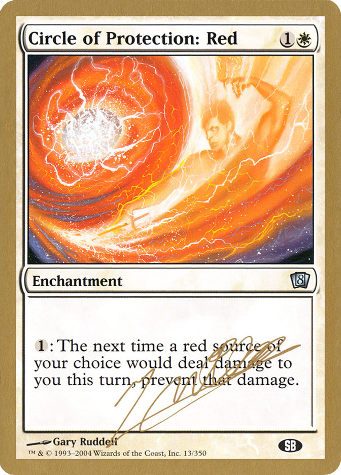 Circle of Protection: Red (Julien Nuijten) (SB) [World Championship Decks 2004] | The Time Vault CA