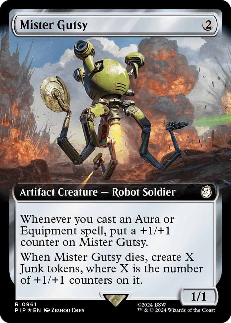 Mister Gutsy (Extended Art) (Surge Foil) [Fallout] | The Time Vault CA