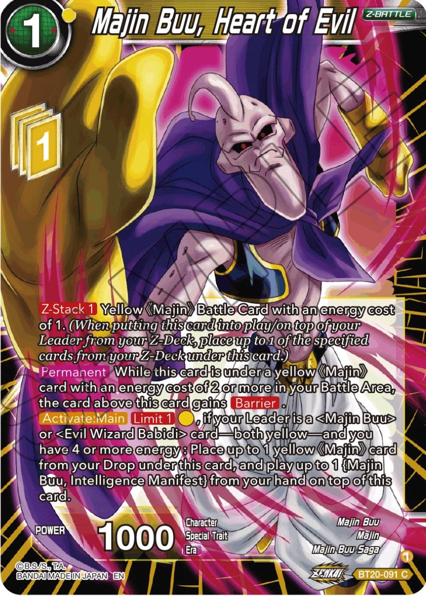 Majin Buu, Heart of Evil (BT20-091) [Power Absorbed] | The Time Vault CA