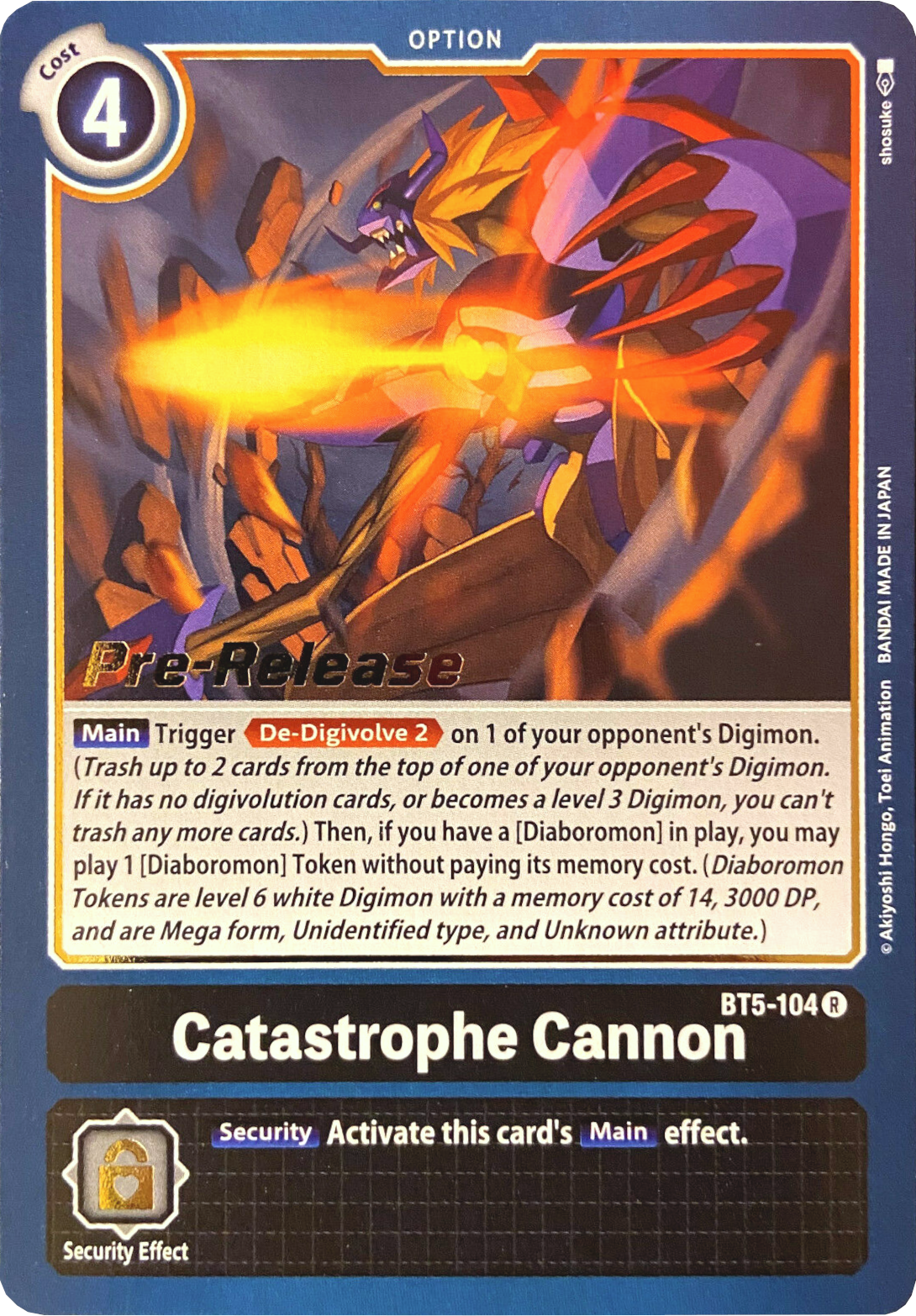 Catastrophe Cannon [BT5-104] [Battle of Omni Pre-Release Promos] | The Time Vault CA