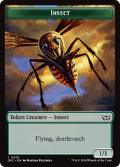 Insect (0012) // Spider Double-Sided Token [Duskmourn: House of Horror Commander Tokens] | The Time Vault CA