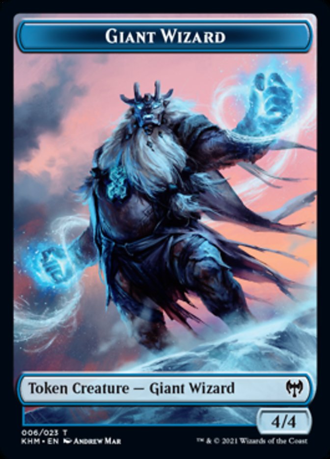 Giant Wizard Token [Kaldheim Tokens] | The Time Vault CA