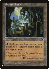 Ancient Tomb [The List] | The Time Vault CA