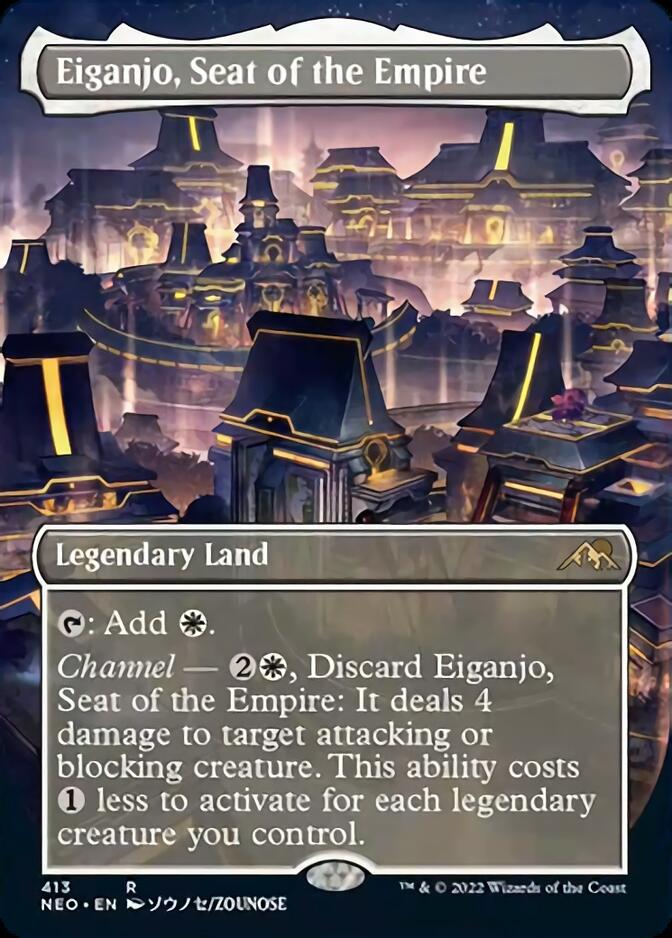 Eiganjo, Seat of the Empire (Borderless Alternate Art) [Kamigawa: Neon Dynasty] | The Time Vault CA