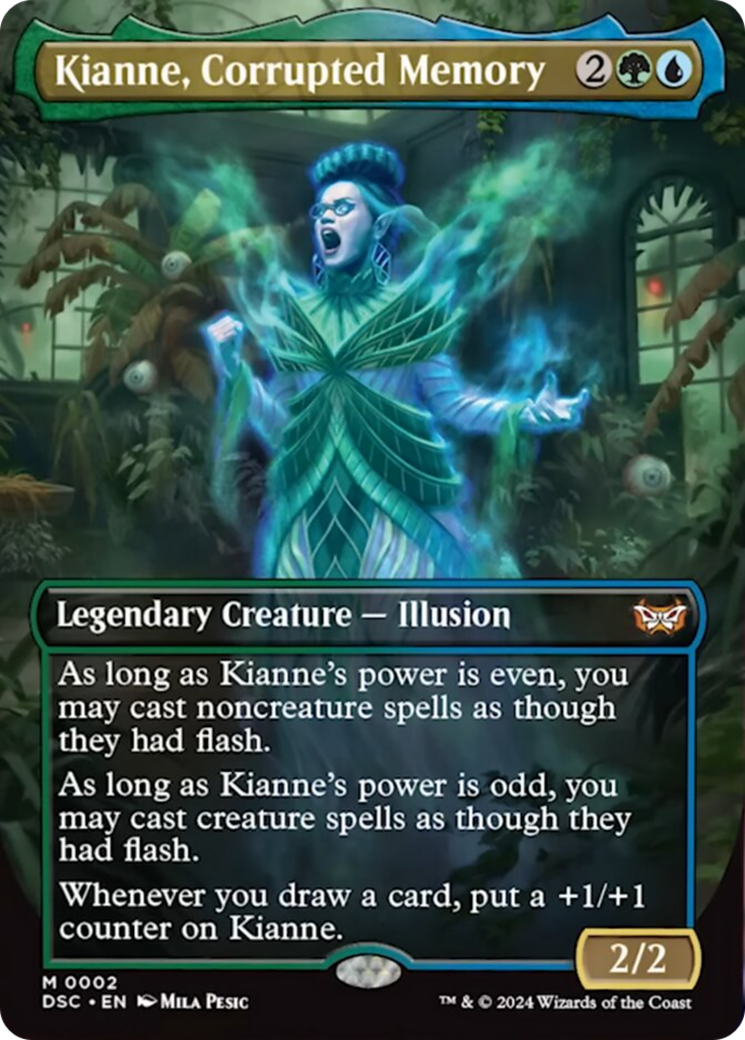 Kianne, Corrupted Memory (Borderless) [Duskmourn: House of Horror Commander] | The Time Vault CA