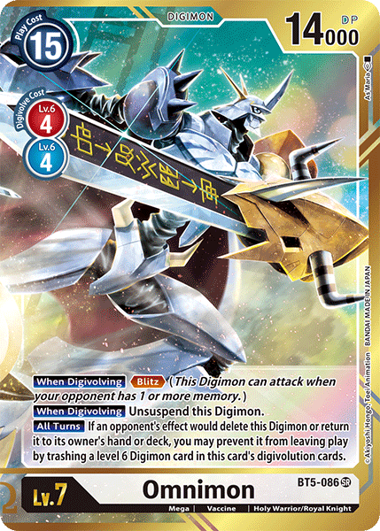 Omnimon [BT5-086] (Alternate Art - As'Maria) [Battle of Omni] | The Time Vault CA