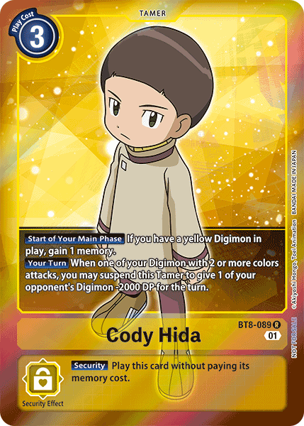 Cody Hida [BT8-089] (Alternative Art - Box Topper) [New Awakening] | The Time Vault CA