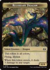 Reliquary Dragon // Dragon (0011) Double-Sided Token [Tarkir: Dragonstorm Tokens] | The Time Vault CA