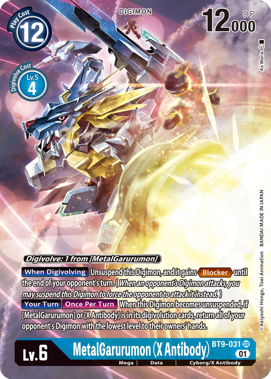 MetalGarurumon (X Antibody) [BT9-031] (Alternate Art) [X Record] | The Time Vault CA