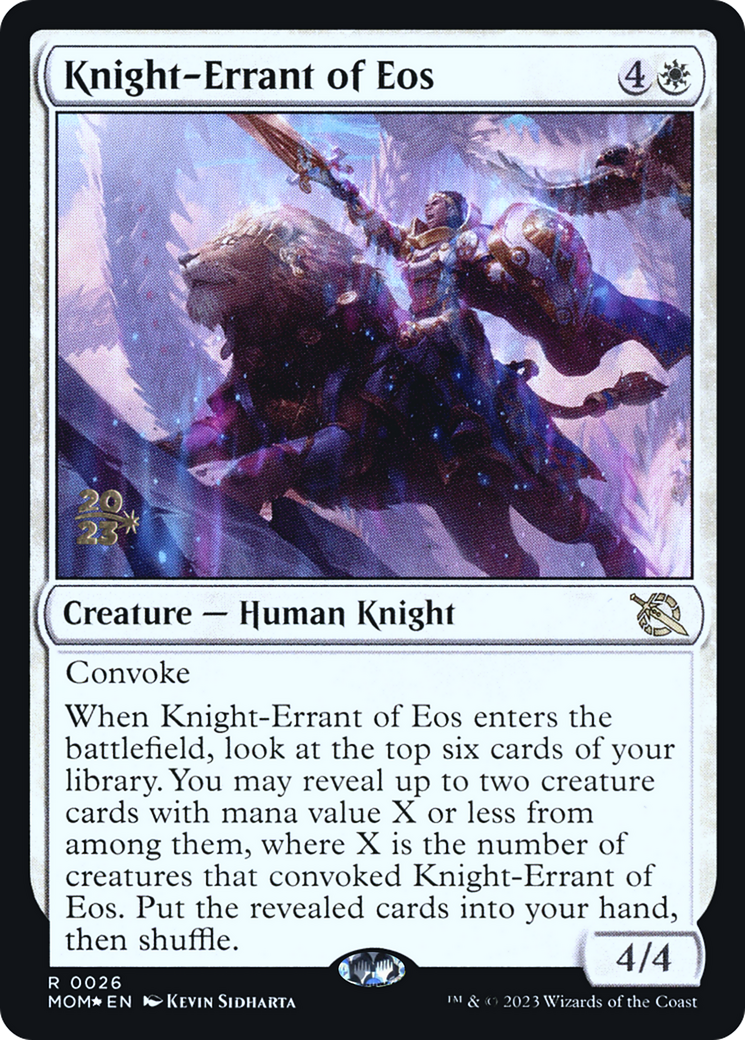 Knight-Errant of Eos [March of the Machine Prerelease Promos] | The Time Vault CA