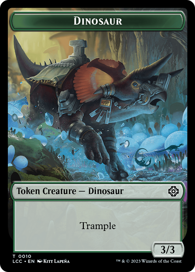 Dinosaur Beast // Dinosaur Double-Sided Token [The Lost Caverns of Ixalan Commander Tokens] | The Time Vault CA