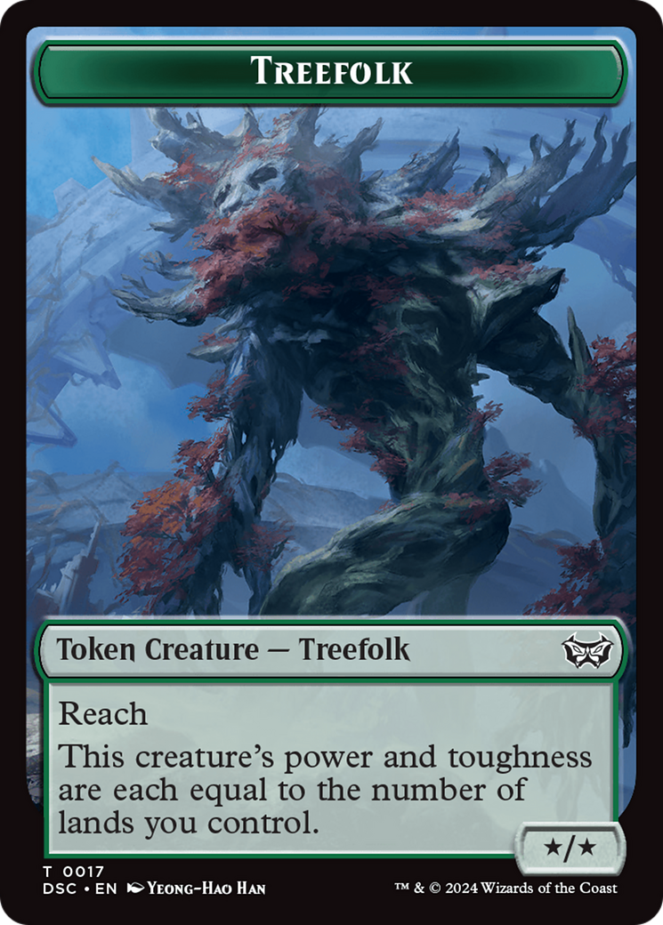 Treefolk // Spider Double-Sided Token [Duskmourn: House of Horror Commander Tokens] | The Time Vault CA