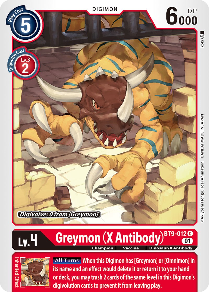 Greymon (X Antibody) [BT9-012] [X Record] | The Time Vault CA