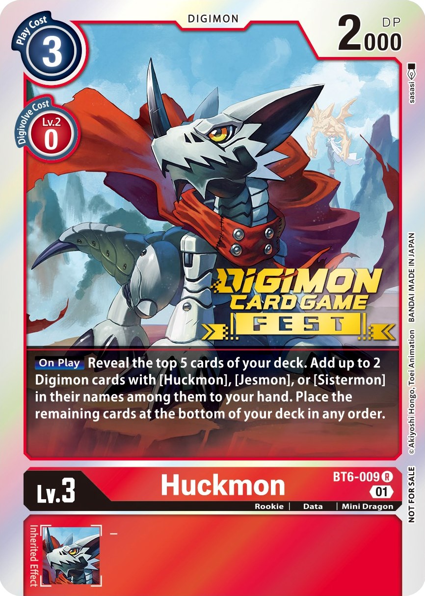 Huckmon [BT6-009] (Digimon Card Game Fest 2022) [Double Diamond Promos] | The Time Vault CA