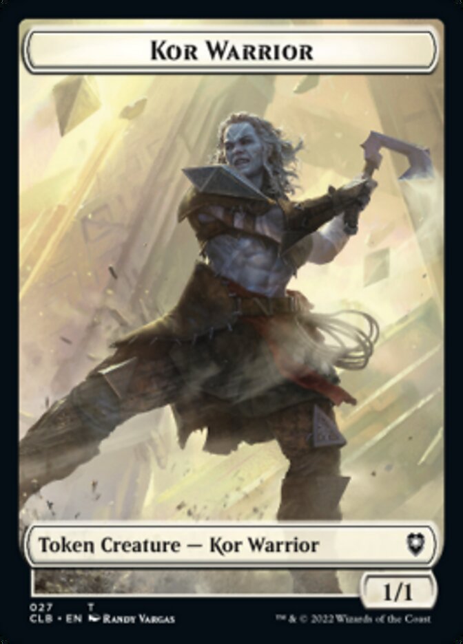 Kor Warrior // Wizard Double-Sided Token [Commander Legends: Battle for Baldur's Gate Tokens] | The Time Vault CA