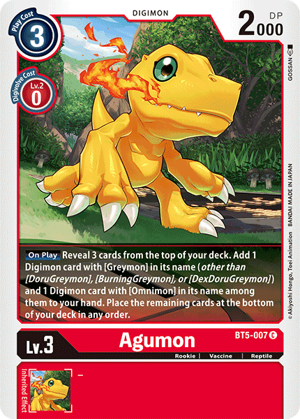 Agumon [BT5-007] [Battle of Omni] | The Time Vault CA