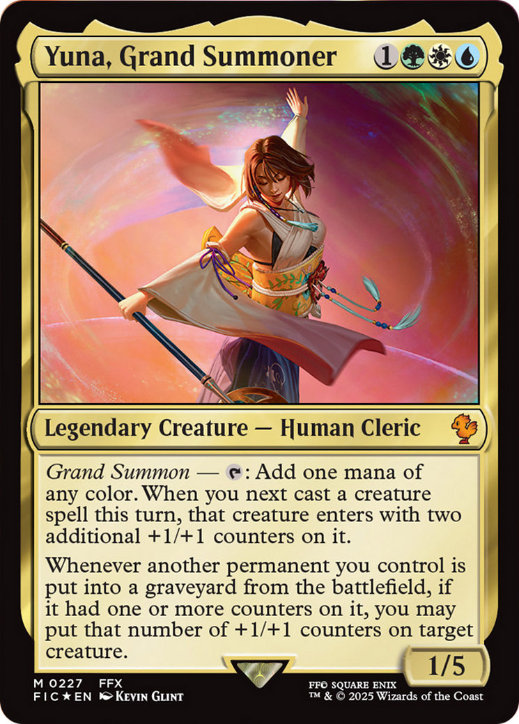 Yuna, Grand Summoner (Surge Foil) [FINAL FANTASY Commander] | The Time Vault CA