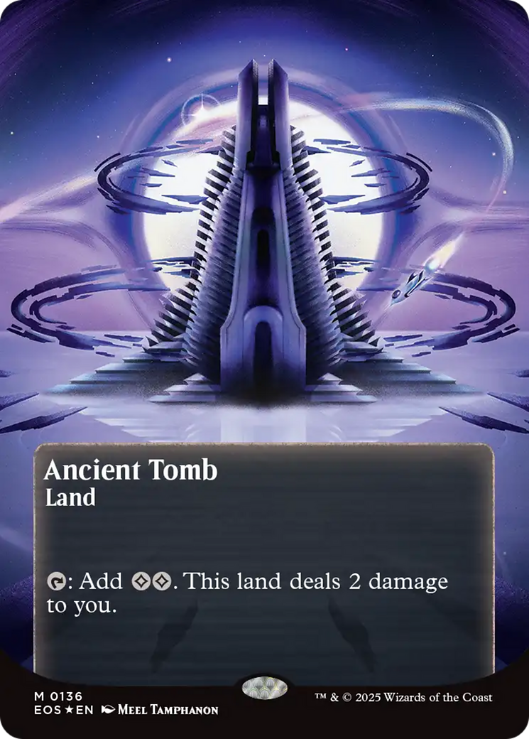 Ancient Tomb (0136) (Borderless) (Galaxy Foil) [Edge of Eternities: Stellar Sights] | The Time Vault CA