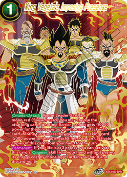King Vegeta's Imposing Presence (SPR) (BT13-030) [Supreme Rivalry] | The Time Vault CA