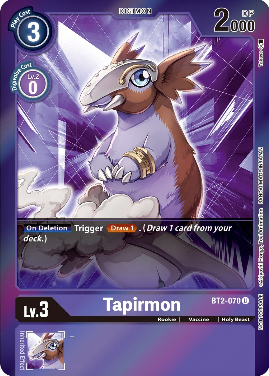 Tapirmon [BT2-070] (Event Pack 4) [Release Special Booster Promos] | The Time Vault CA