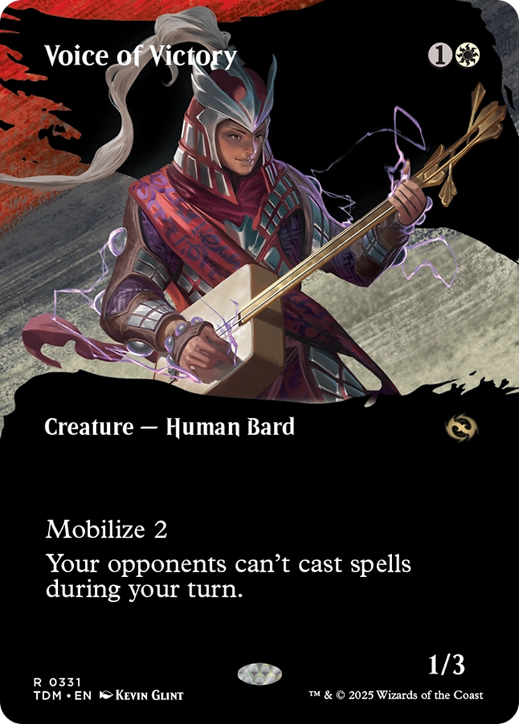 Voice of Victory (Borderless) [Tarkir: Dragonstorm] | The Time Vault CA