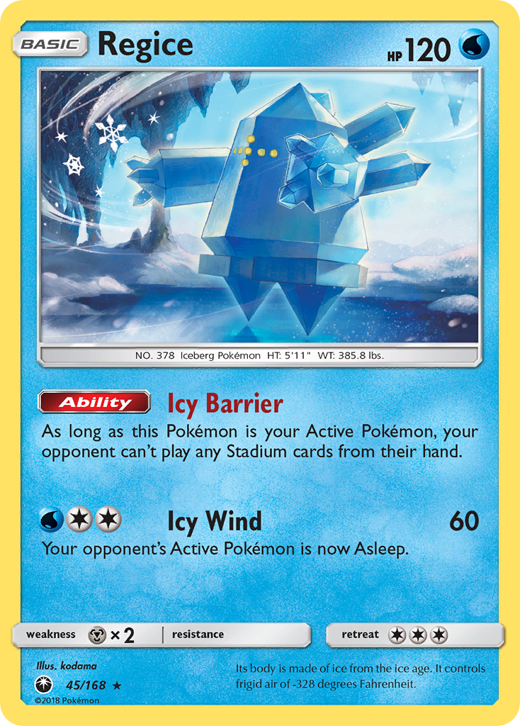 Regice (45/168) [Sun & Moon: Celestial Storm] | The Time Vault CA