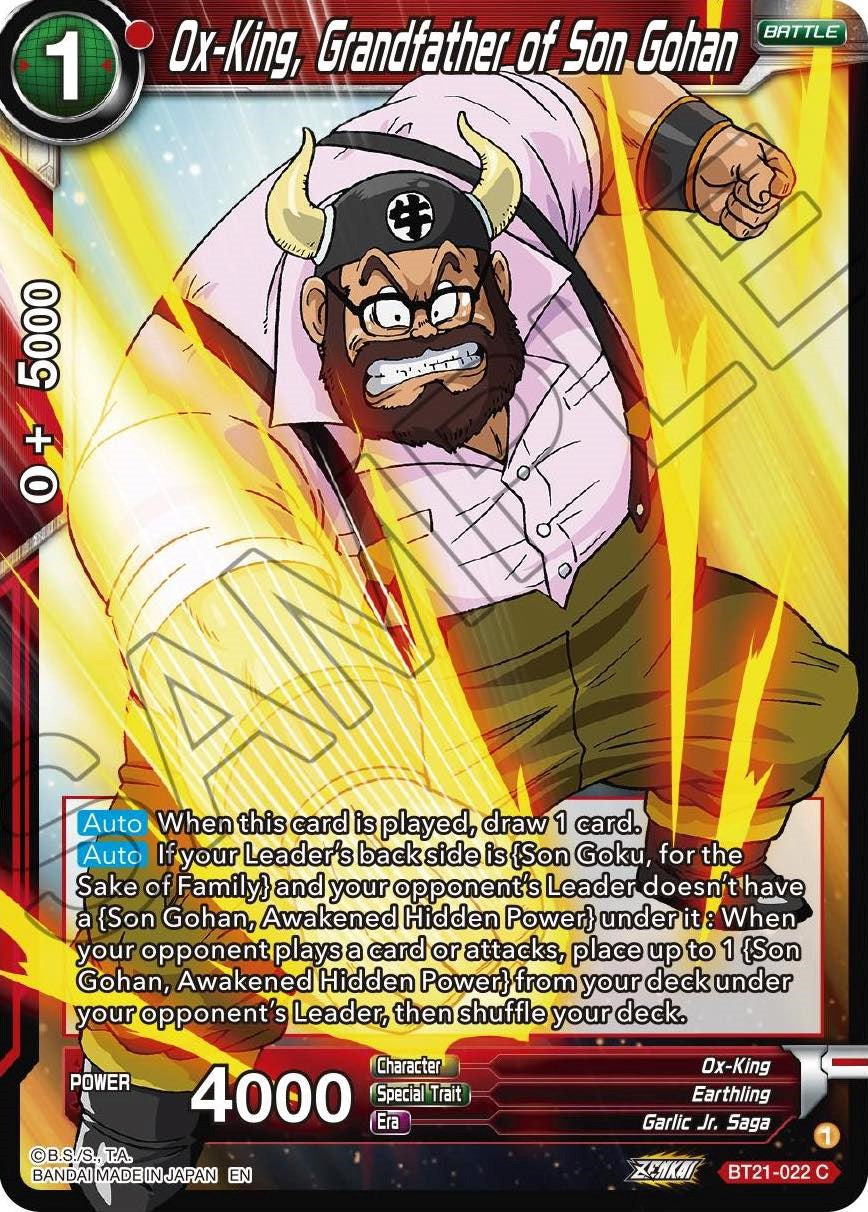 Ox-King, Grandfather of Son Gohan (BT21-022) [Wild Resurgence] | The Time Vault CA