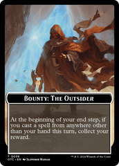 Bounty: The Outsider // Bounty Rules Double-Sided Token [Outlaws of Thunder Junction Commander Tokens] | The Time Vault CA