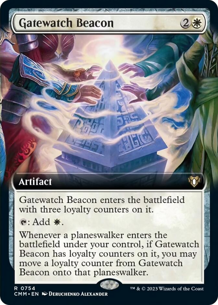 Gatewatch Beacon (Extended Art) [Commander Masters] | The Time Vault CA