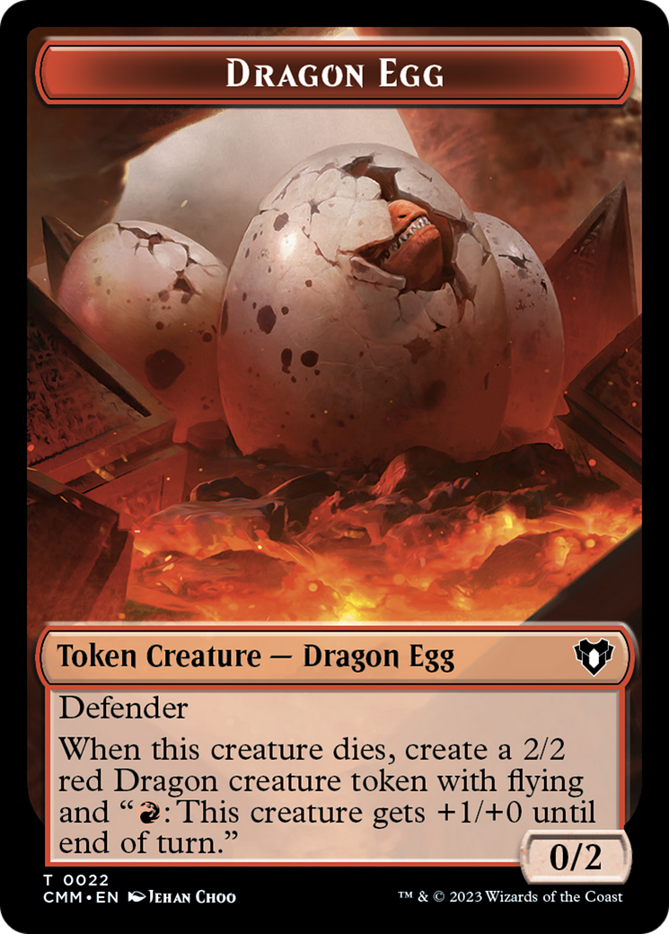 Dragon Egg Token [Commander Masters Tokens] | The Time Vault CA