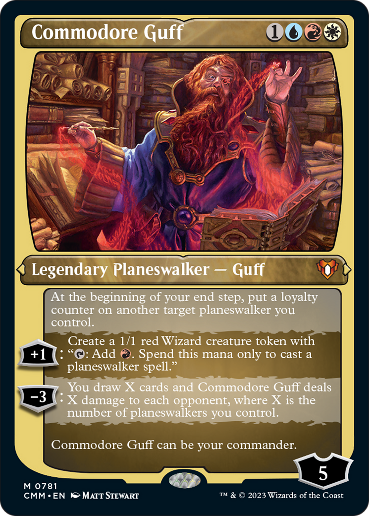 Commodore Guff (Display Commander) (Foil Etched) [Commander Masters] | The Time Vault CA