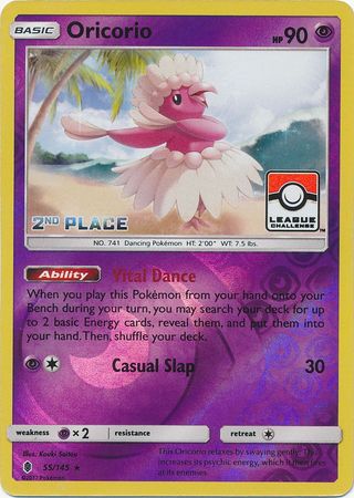 Oricorio (55/145) (League Promo 2nd Place) [Sun & Moon: Guardians Rising] | The Time Vault CA