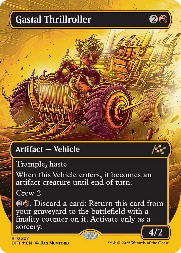 Gastal Thrillroller (Borderless) (First-Place Foil) [Aetherdrift] | The Time Vault CA