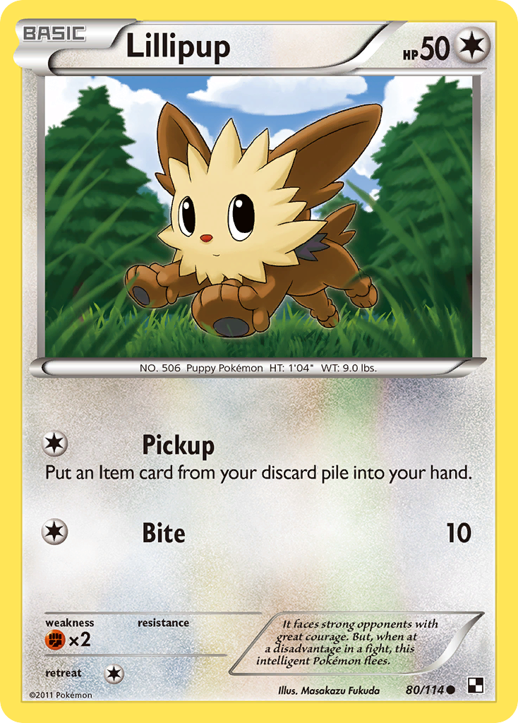 Lillipup (80/114) [Black & White: Base Set] | The Time Vault CA