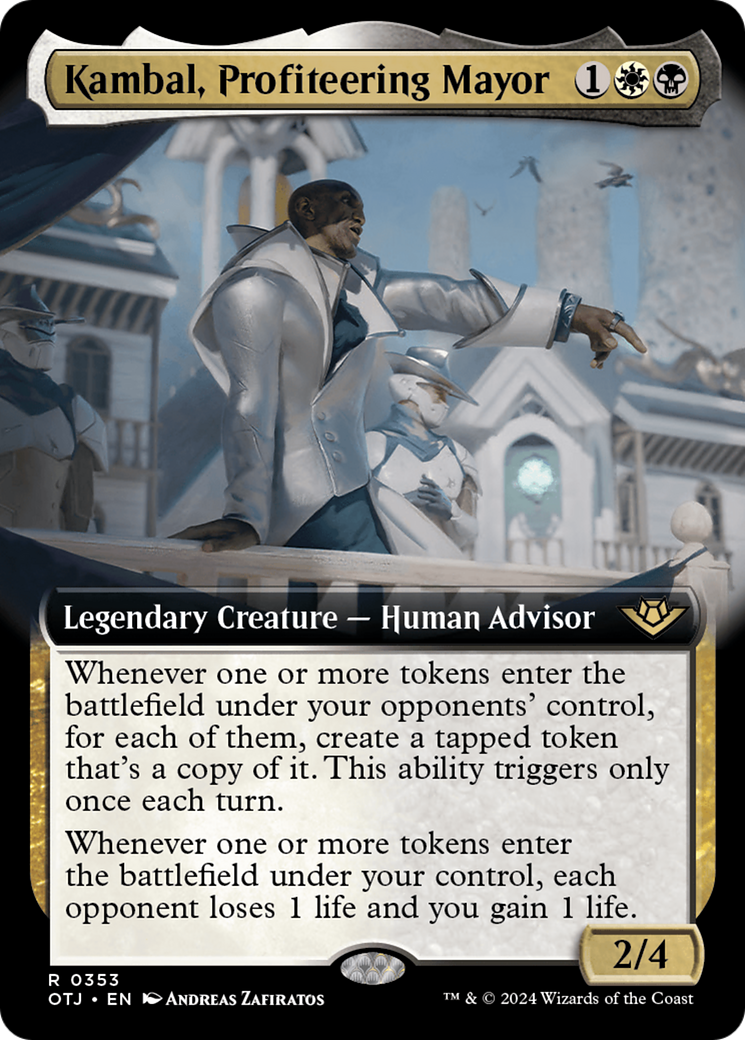 Kambal, Profiteering Mayor (Extended Art) [Outlaws of Thunder Junction] | The Time Vault CA