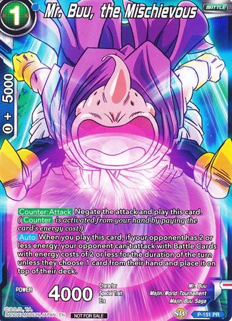 Mr. Buu, the Mischievous (Power Booster) (P-151) [Promotion Cards] | The Time Vault CA