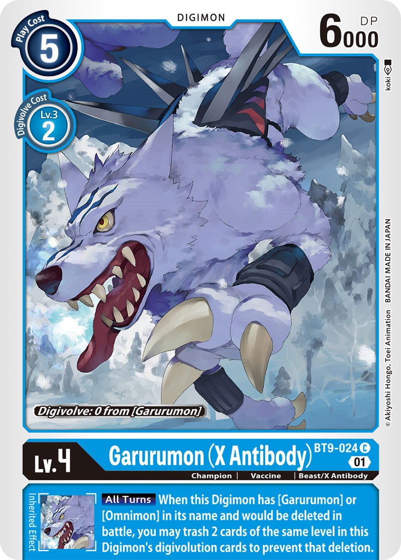 Garurumon (X Antibody) [BT9-024] [X Record] | The Time Vault CA