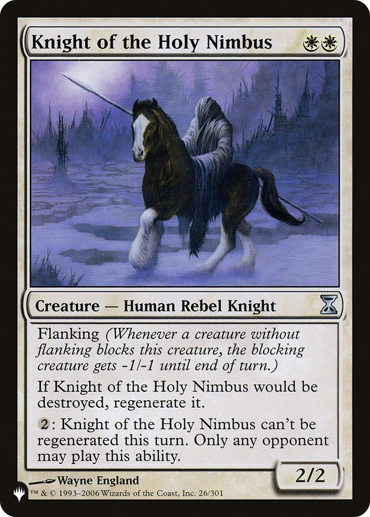 Knight of the Holy Nimbus [The List] | The Time Vault CA