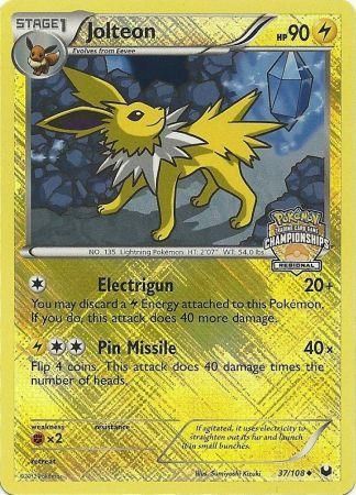 Jolteon (37/108) (Regional Championship) [League & Championship Cards] | The Time Vault CA