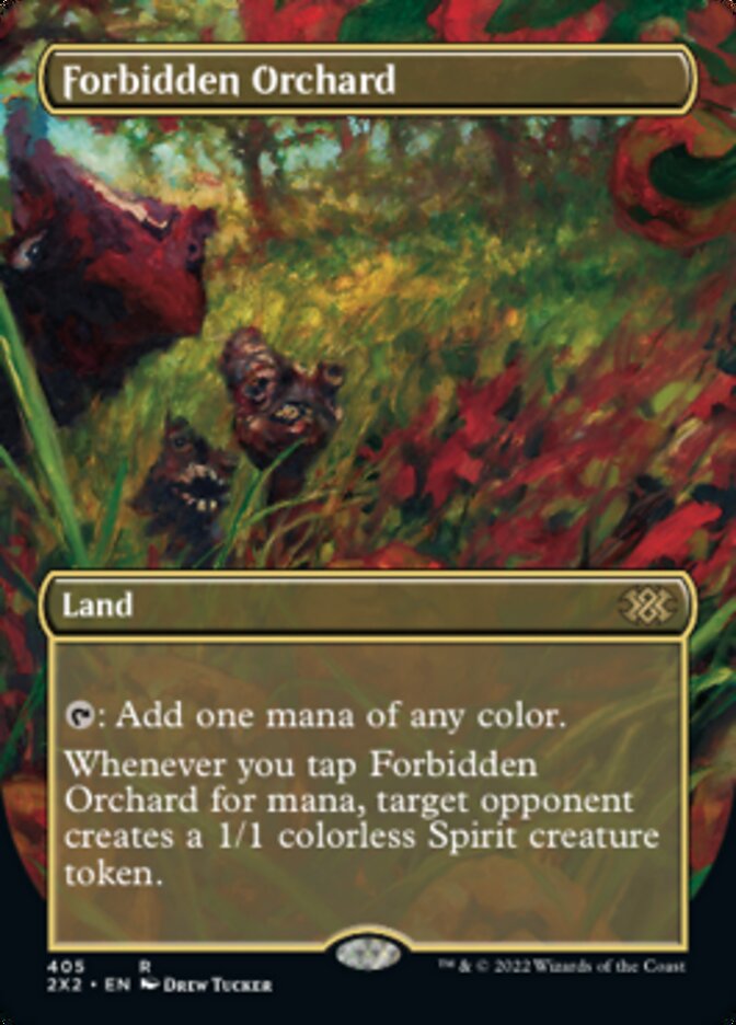 Forbidden Orchard (Borderless Alternate Art) [Double Masters 2022] | The Time Vault CA