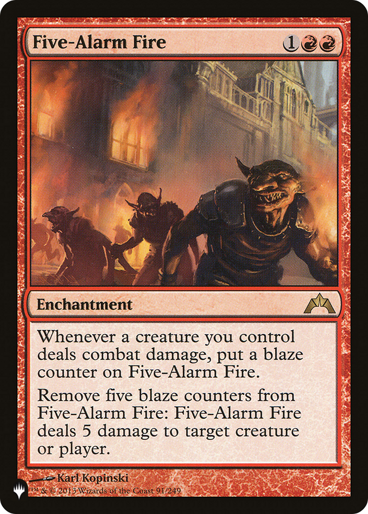 Five-Alarm Fire [The List] | The Time Vault CA