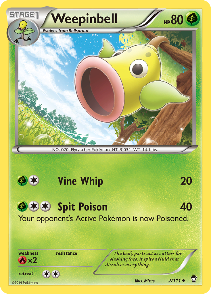 Weepinbell (2/111) [XY: Furious Fists] | The Time Vault CA