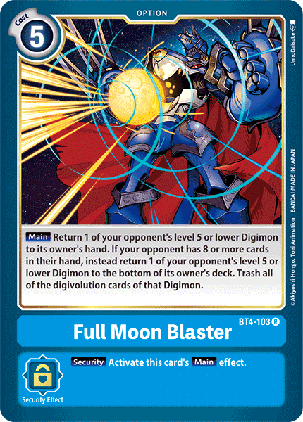 Full Moon Blaster [BT4-103] [Great Legend] | The Time Vault CA