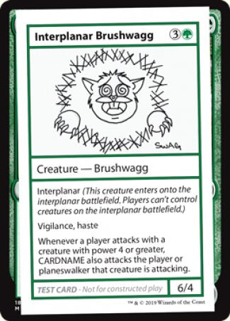 Interplanar Brushwagg (2021 Edition) [Mystery Booster Playtest Cards] | The Time Vault CA