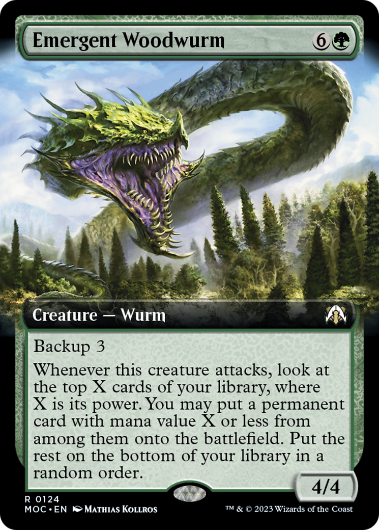 Emergent Woodwurm (Extended Art) [March of the Machine Commander] | The Time Vault CA