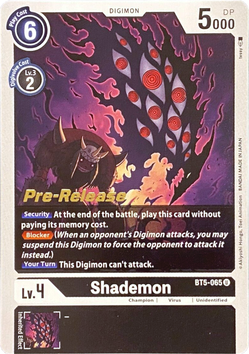 Shademon [BT5-065] [Battle of Omni Pre-Release Promos] | The Time Vault CA