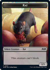 Rat // Food (0010) Double-Sided Token [Wilds of Eldraine Tokens] | The Time Vault CA