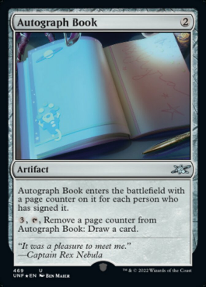 Autograph Book (Galaxy Foil) [Unfinity] | The Time Vault CA