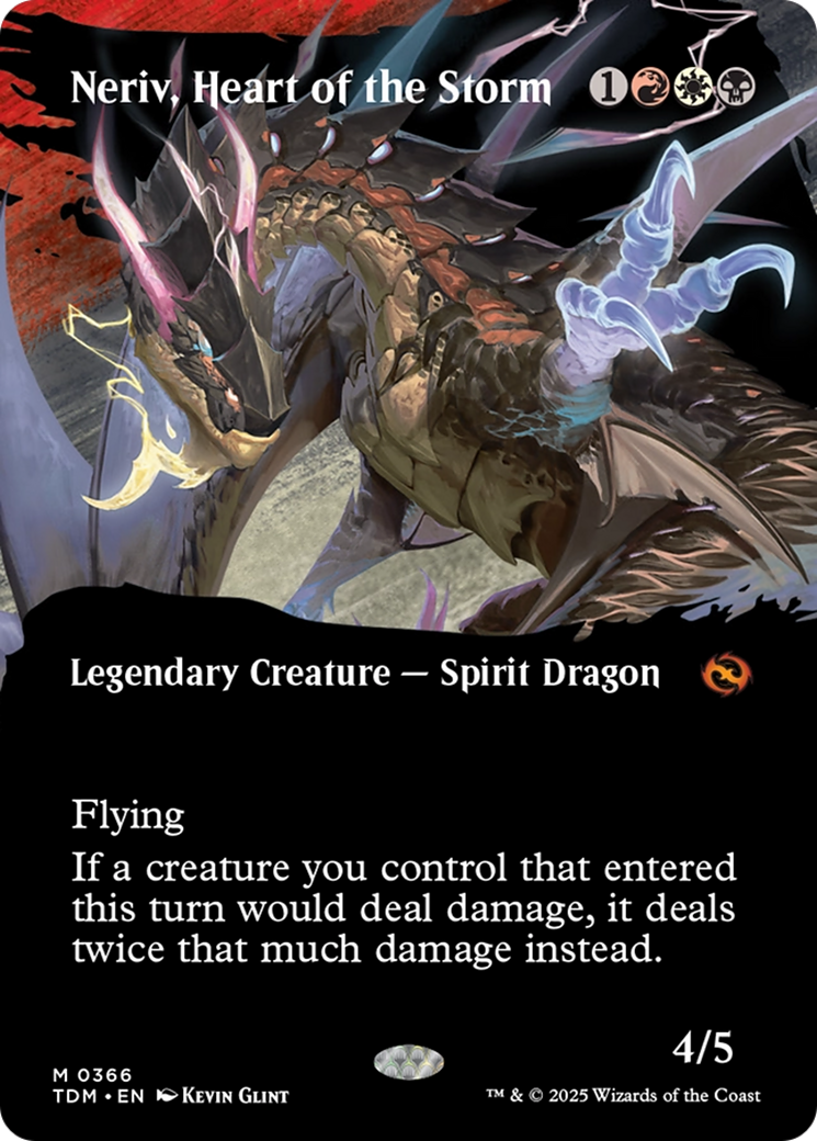 Neriv, Heart of the Storm (Borderless) [Tarkir: Dragonstorm] | The Time Vault CA