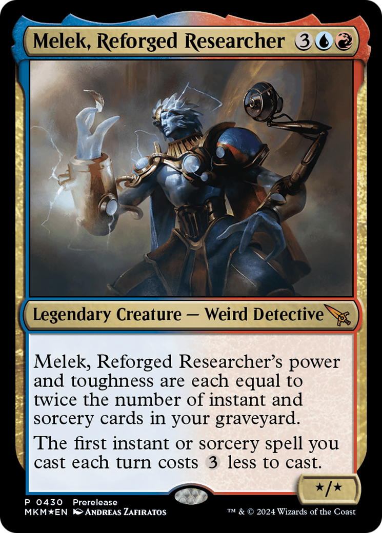 Melek, Reforged Researcher [Murders at Karlov Manor Prerelease Promos] | The Time Vault CA